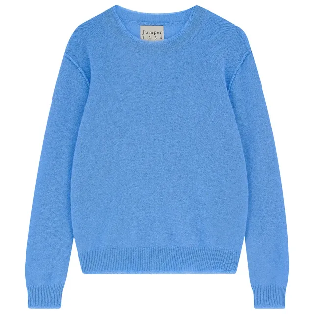 Jumper 1234 Distressed maglione cashmere girocollo blu