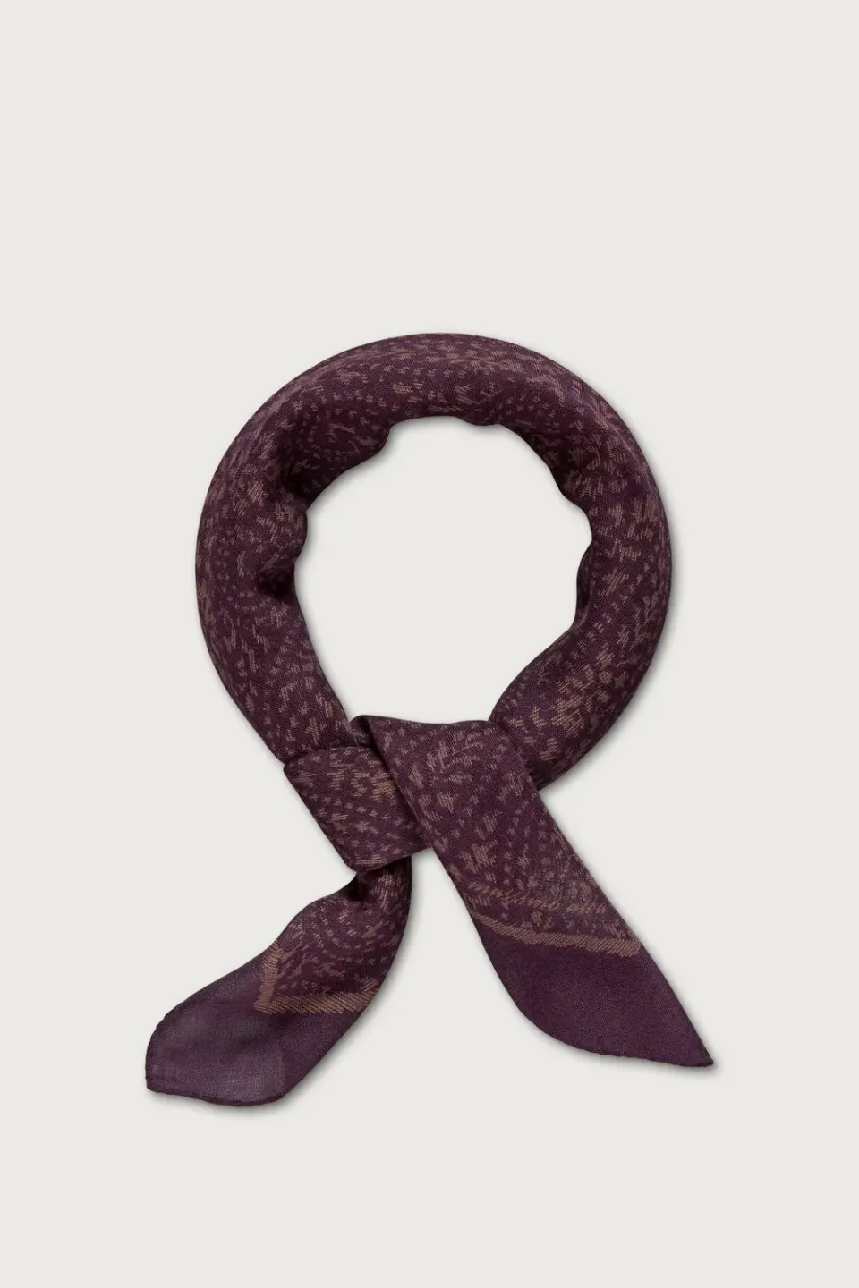 Massimo Alba Bandana foulard seta Tibetan Red 70x70