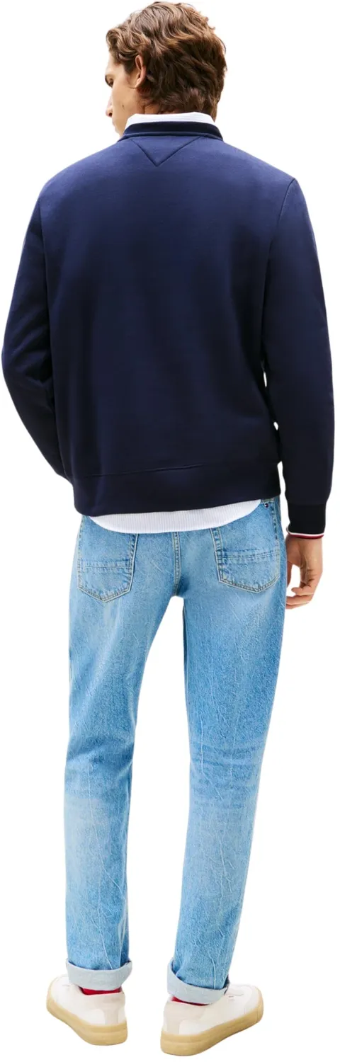 Tommy Logo Crewneck Felpa Girocollo Blu Uomo
