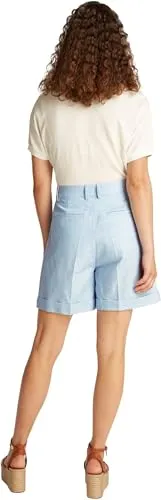 Tommy Hilfiger Linen Mix Pleated shorts donna 38 vita alta