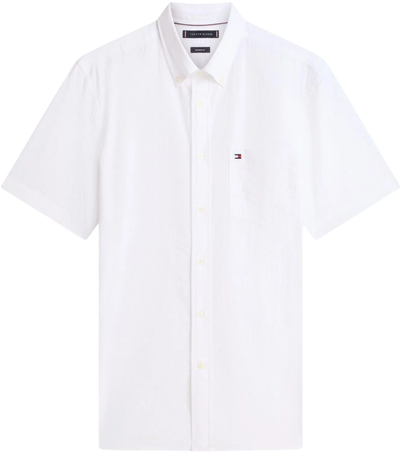 Tommy Hilfiger Seersucker MW0MW38570 camicia uomo azzurra leggera