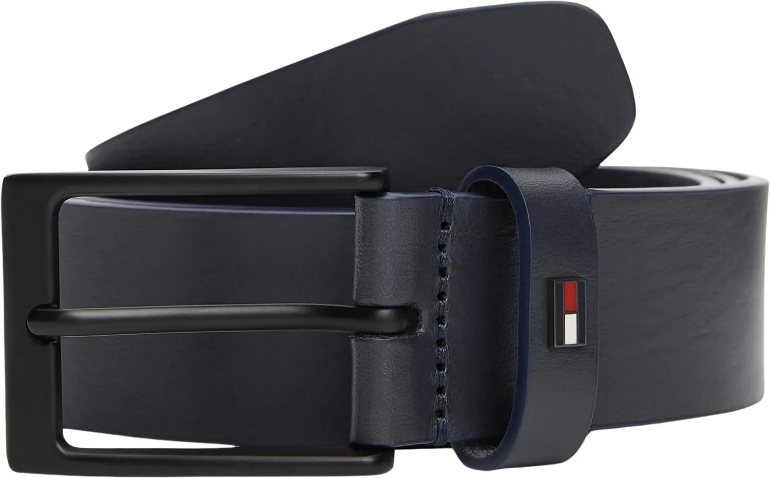 Tommy Hilfiger Layton Cintura Pelle Uomo 110 Nera 3,5 cm