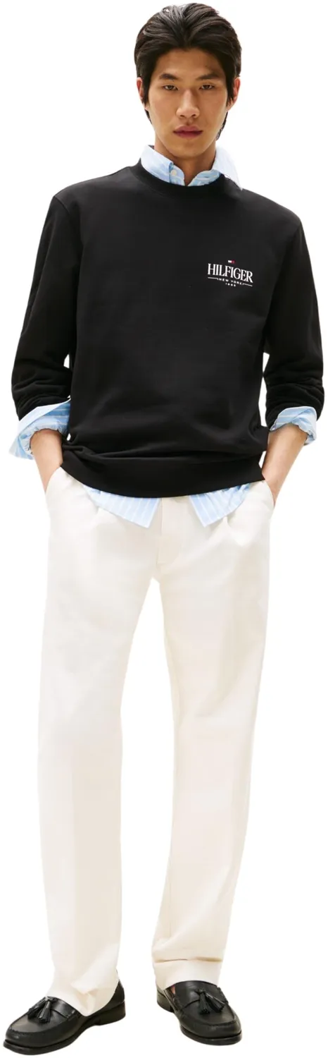 Tommy Hilfiger Stacked Regular Fit felpa uomo XXL nera