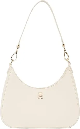 Tommy Hilfiger Logotape borsa a spalla beige Sugarcane zip