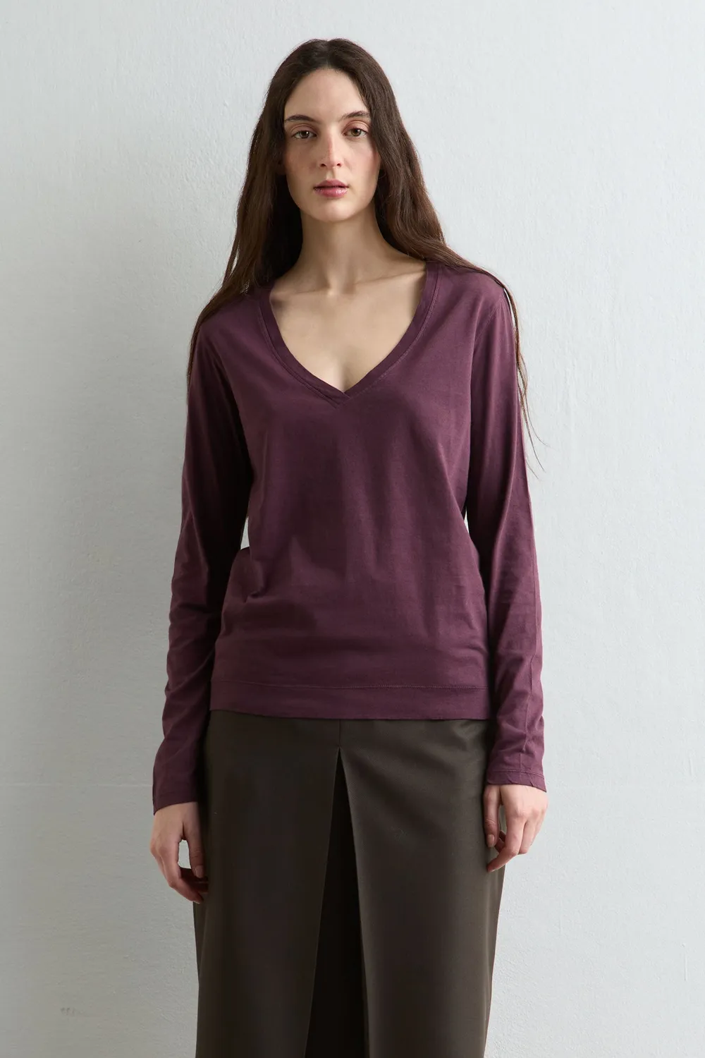 Massimo Alba Leeds t-shirt scollo V tibetan red