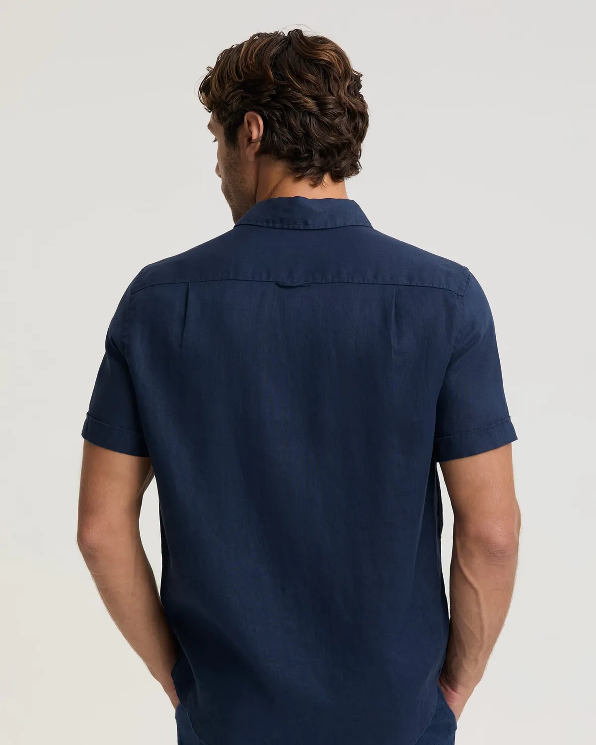 Sportscraft Linen camicia lino manica corta uomo regular