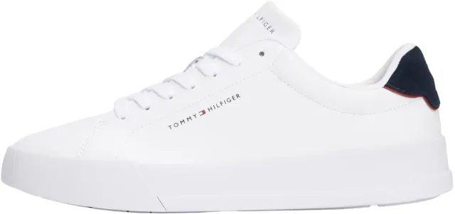 Tommy Hilfiger TH Court Sneaker Uomo Bianca 43 EU Pelle