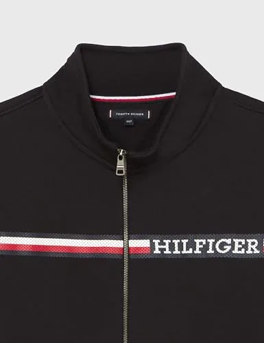 Tommy Hilfiger Chest Stripe Zip Through felpa uomo XXL blu