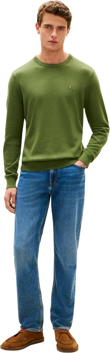 Tommy Hilfiger Essential Cotton maglione girocollo nero taglia L