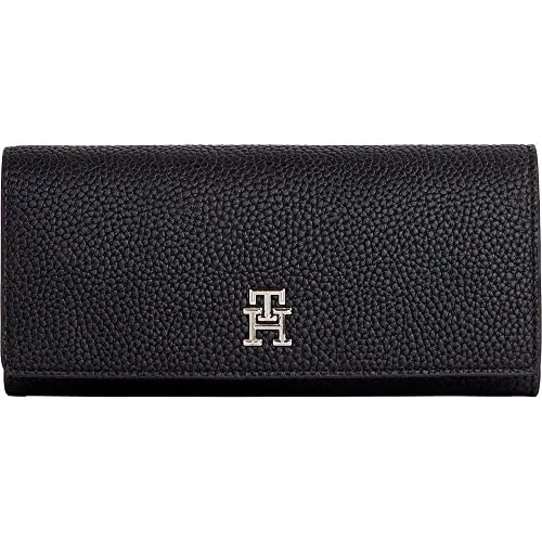 Tommy Hilfiger TH Emblem Large Flap portafoglio nero Black