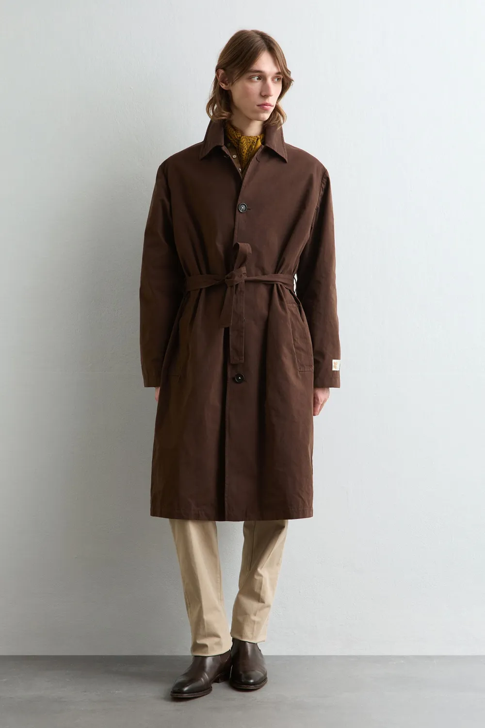 Massimo Alba Mustang trench uomo brown idrorepellente