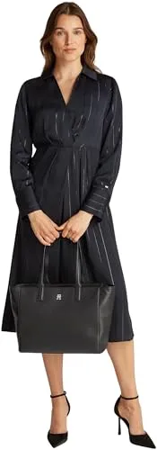 Tommy Hilfiger Soft Logo Tote Bag Nera con Zip