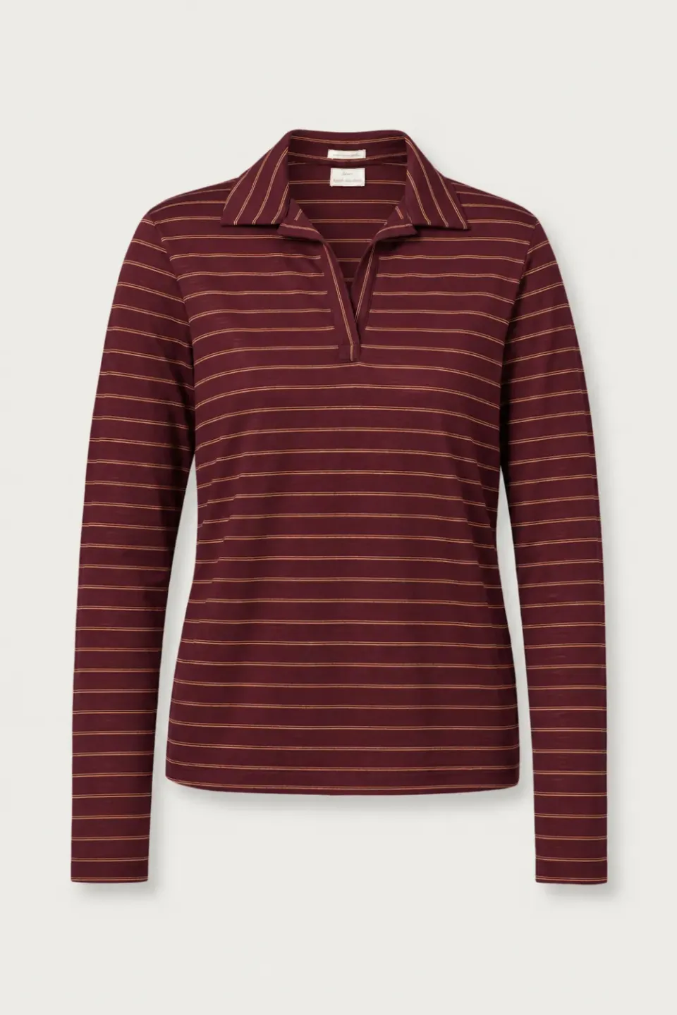 Massimo Alba Bordeaux polo maniche lunghe bordeaux lana