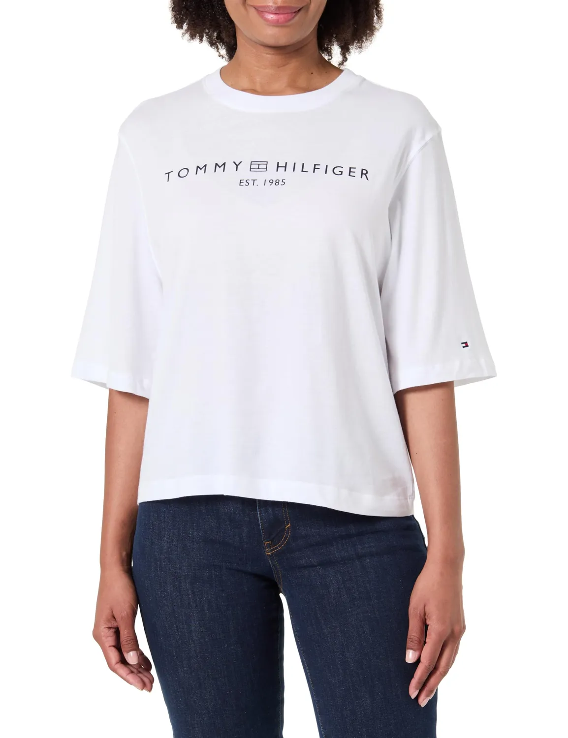 Tommy Hilfiger maglietta manica lunga donna nera
