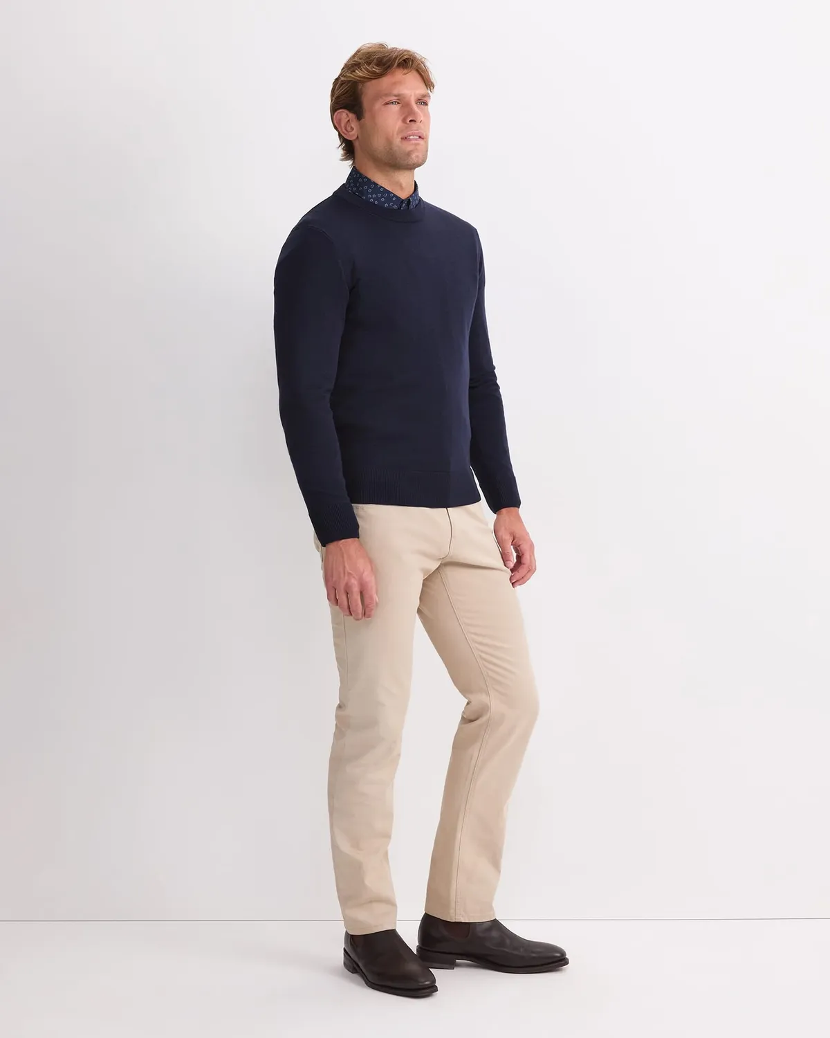 Sportscraft Merino Crew Neck maglione uomo lana merino