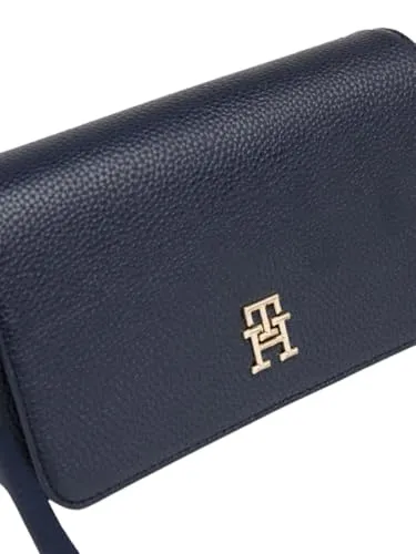 Tommy Hilfiger Emblem Flap Crossover borsa tracolla blu piccola