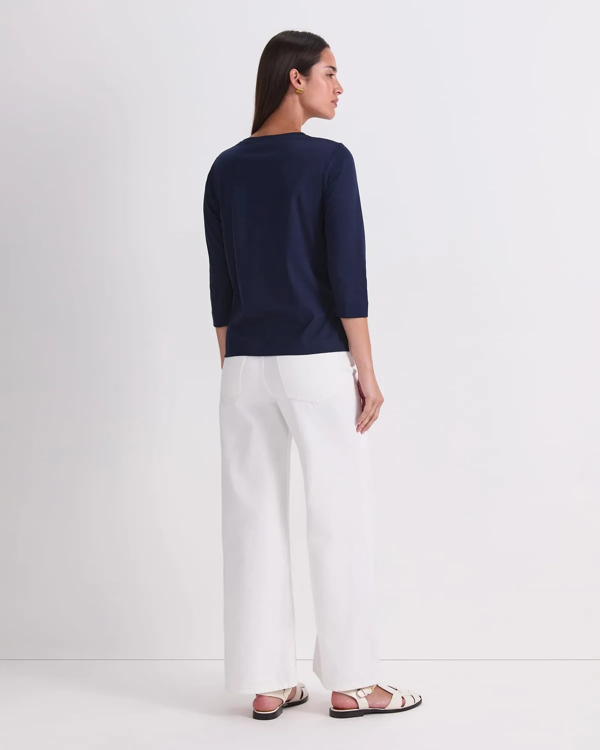 Sportscraft Mercerised Cotton Three Quarter Sleeve Tee maglietta cotone