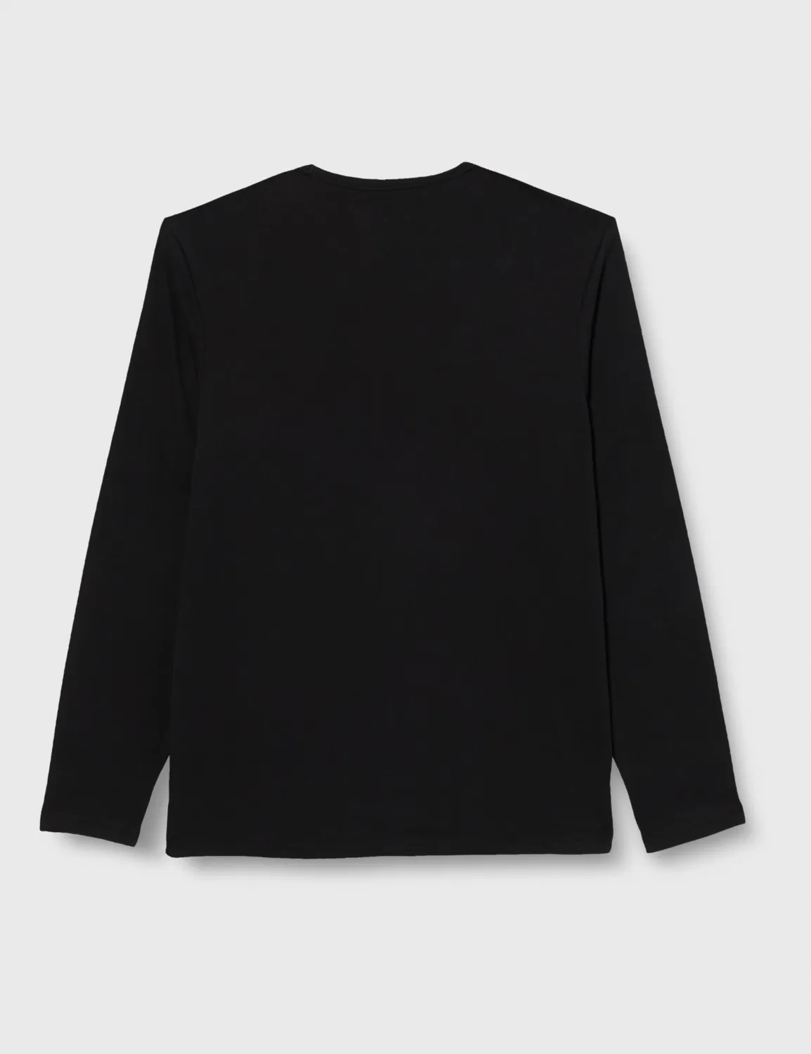 Tommy Hilfiger Girocollo Maglietta Maniche Lunghe Uomo Nera Cotone