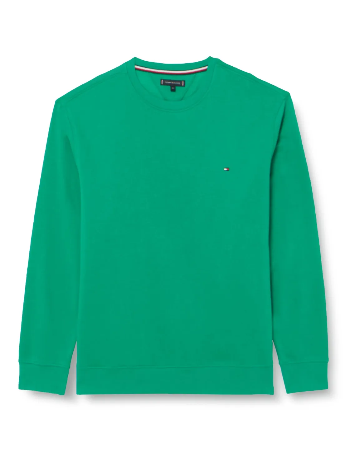 Tommy Hilfiger Flag Logo felpa uomo nera XXL Plus Tall girocollo