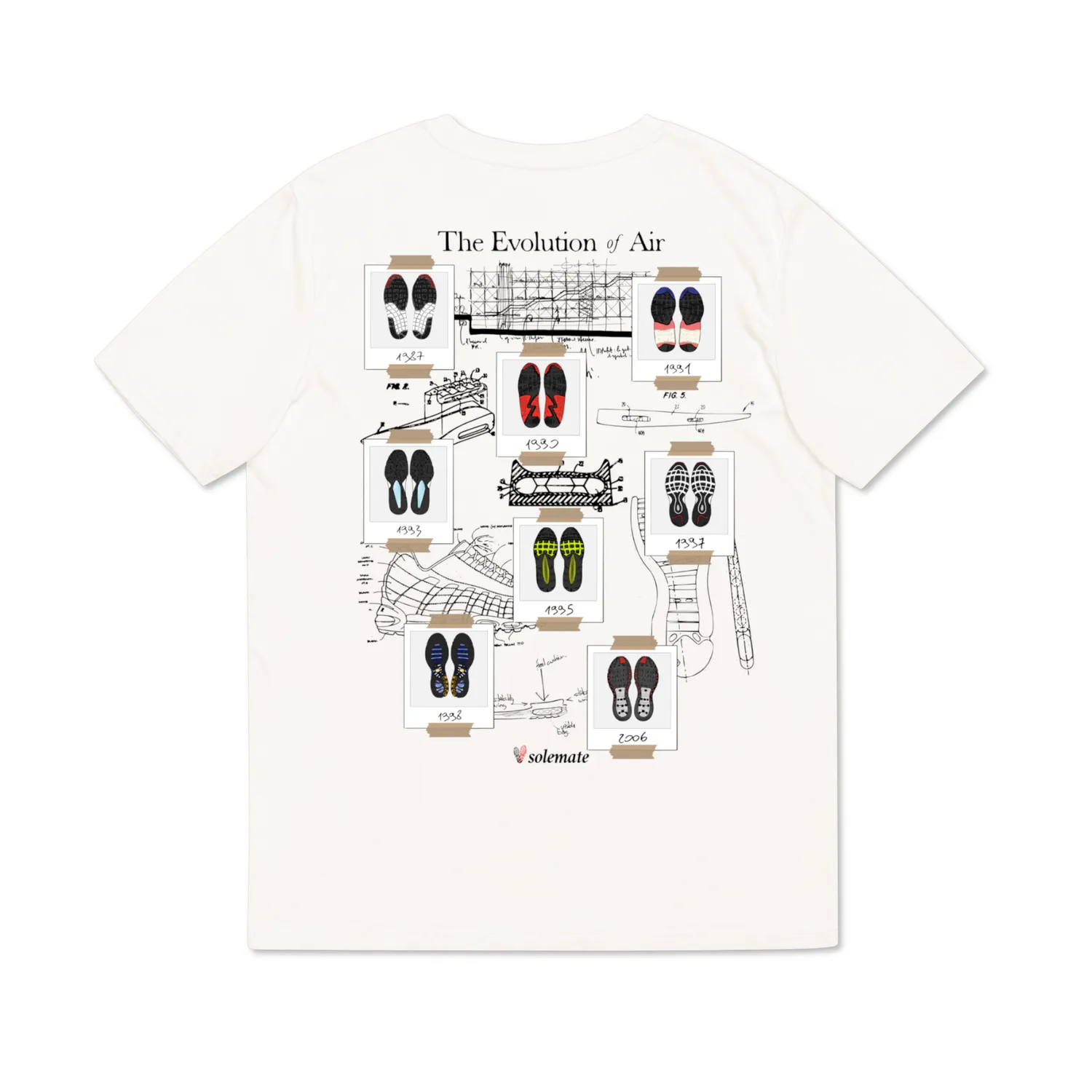 Solemate AIRvolution t-shirt panna cotone bio Air Max