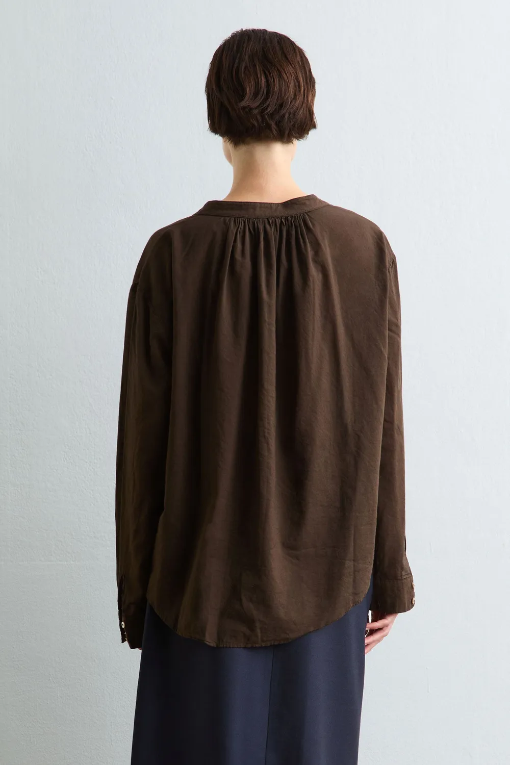 Massimo Alba Yvonne blusa cotone cashmere chicory