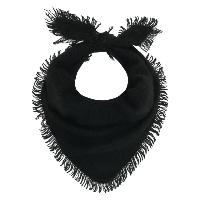 Jumper 1234 Cashmere Distressed Triangle sciarpa nera