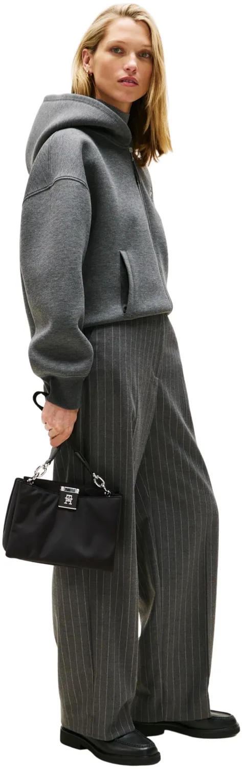 Tommy Hilfiger TH Her Med Satchel Nylon borsa nera