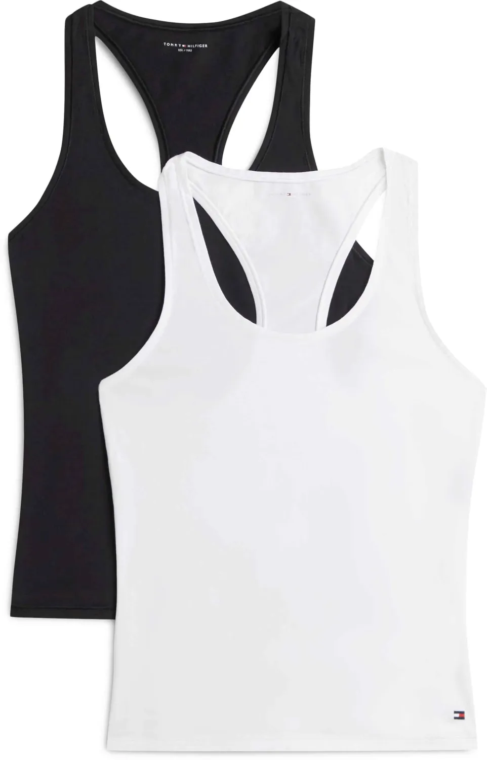 Tommy Hilfiger canotte donna elasticizzate 2 pezzi nero