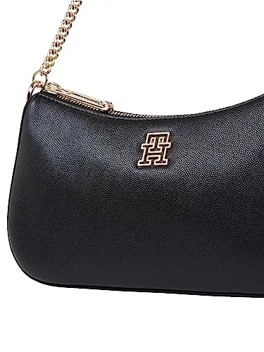 Tommy Hilfiger Timeless borsa a tracolla nera con catena