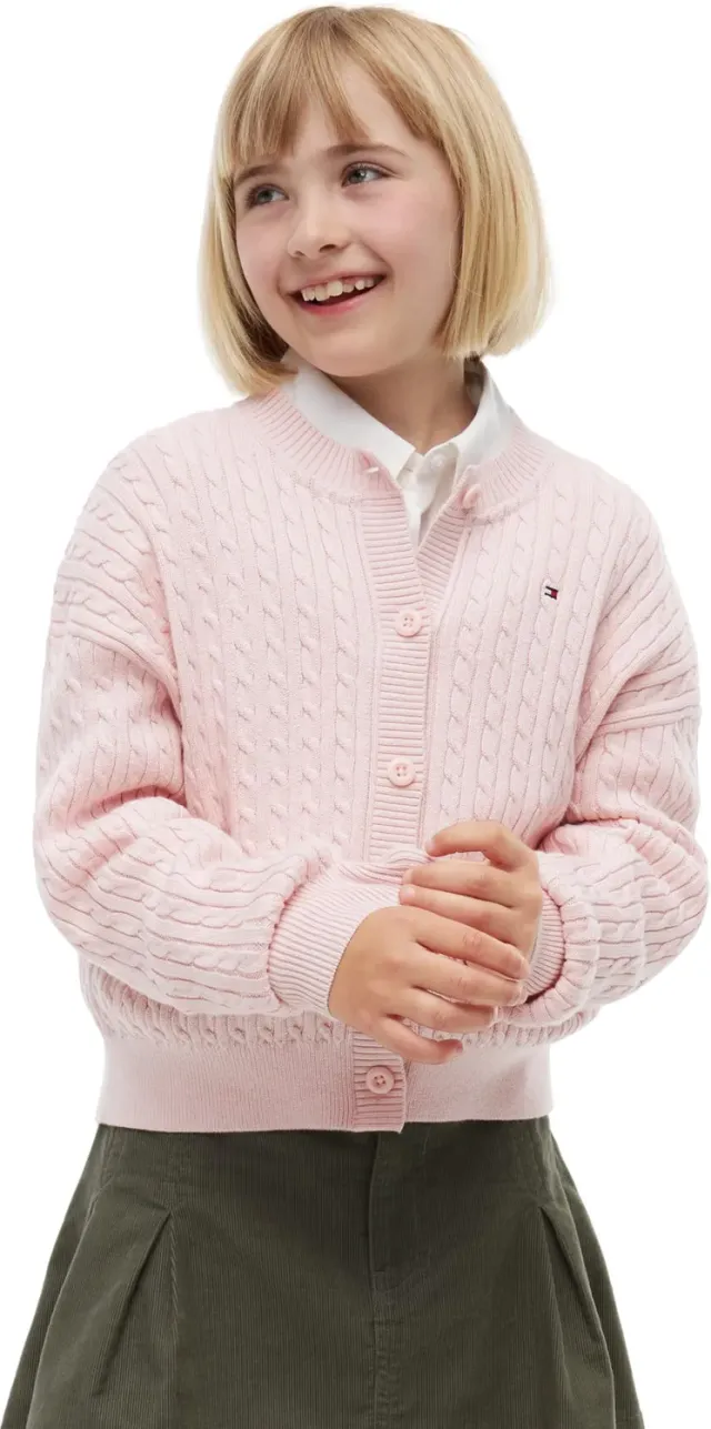 Tommy Hilfiger Cable KG0KG09076 cardigan bambina 14 anni trecce