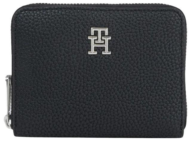 Tommy Hilfiger Emblem Portafoglio Donna Nero con Zip