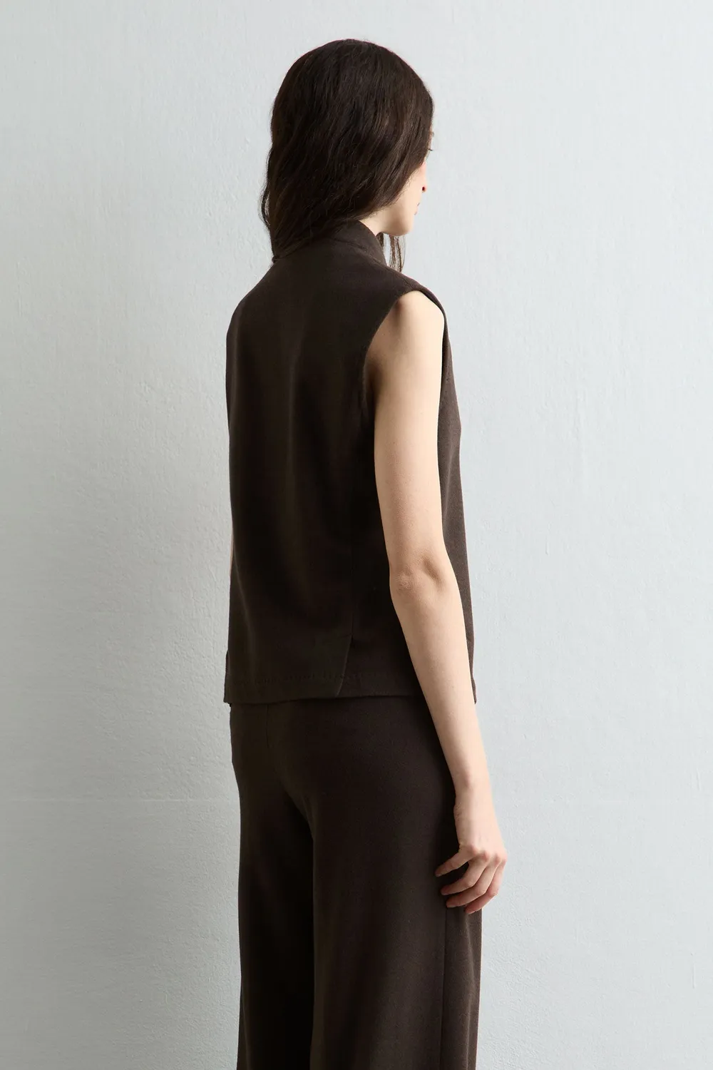 Massimo Alba Manipur gilet donna Brown lana seta