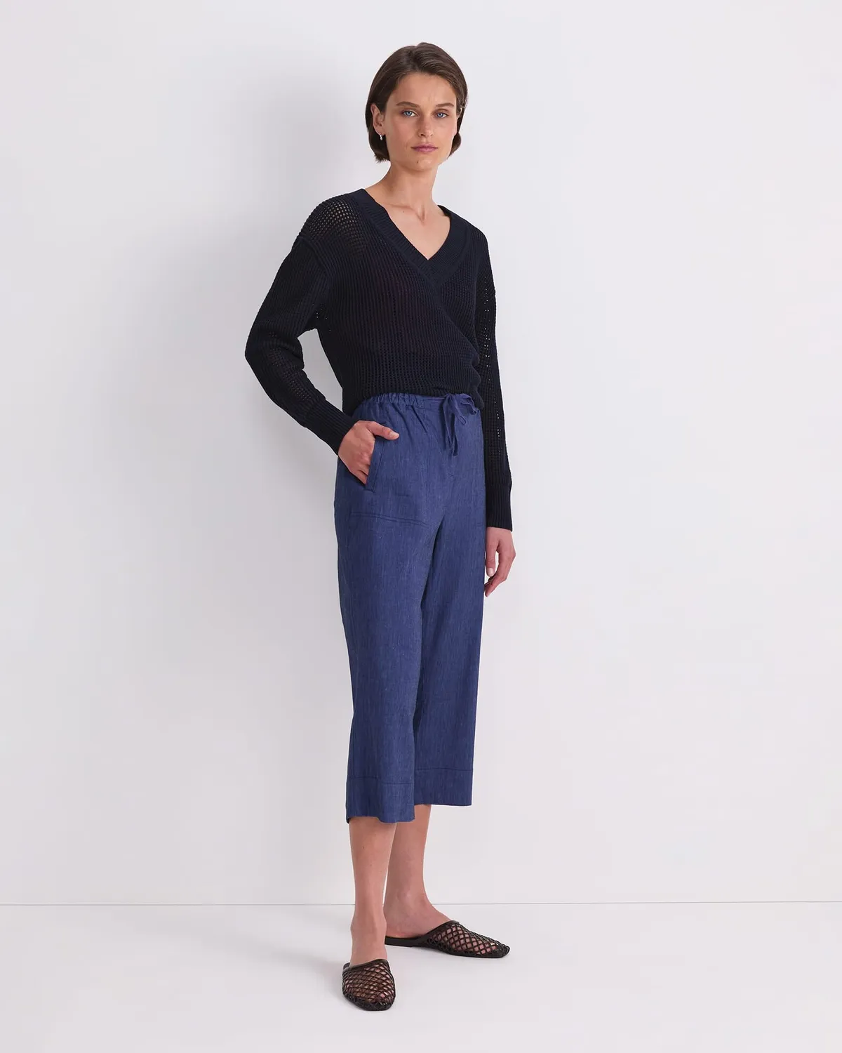 Sportscraft Rosa 116295 pantaloni lino corti donna