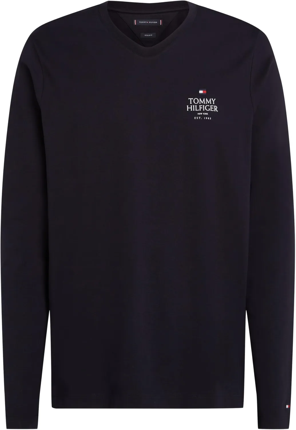 Tommy Hilfiger maglietta maniche lunghe uomo blu girocollo
