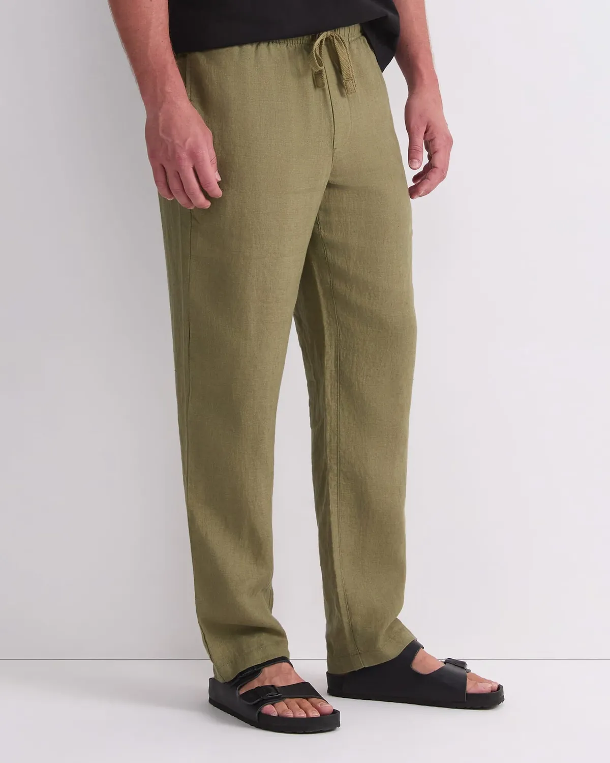 Sportscraft Caffery pantaloni in lino gamba dritta