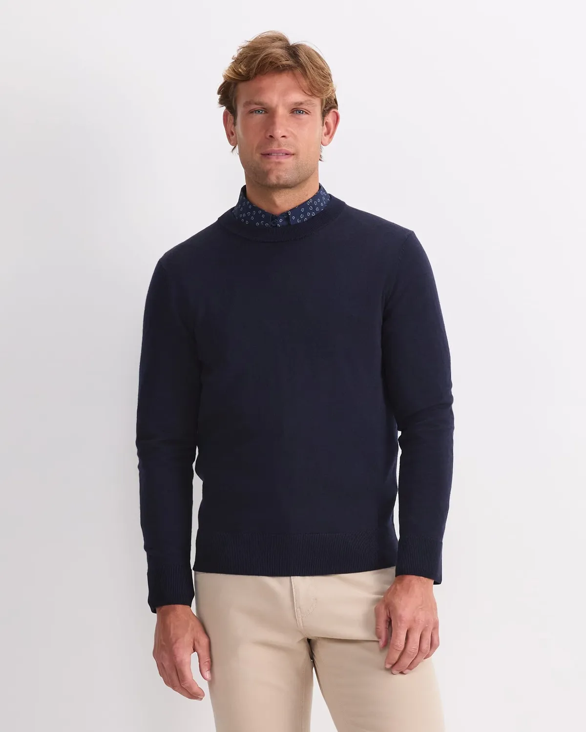 Sportscraft Merino Crew Neck maglione uomo lana merino