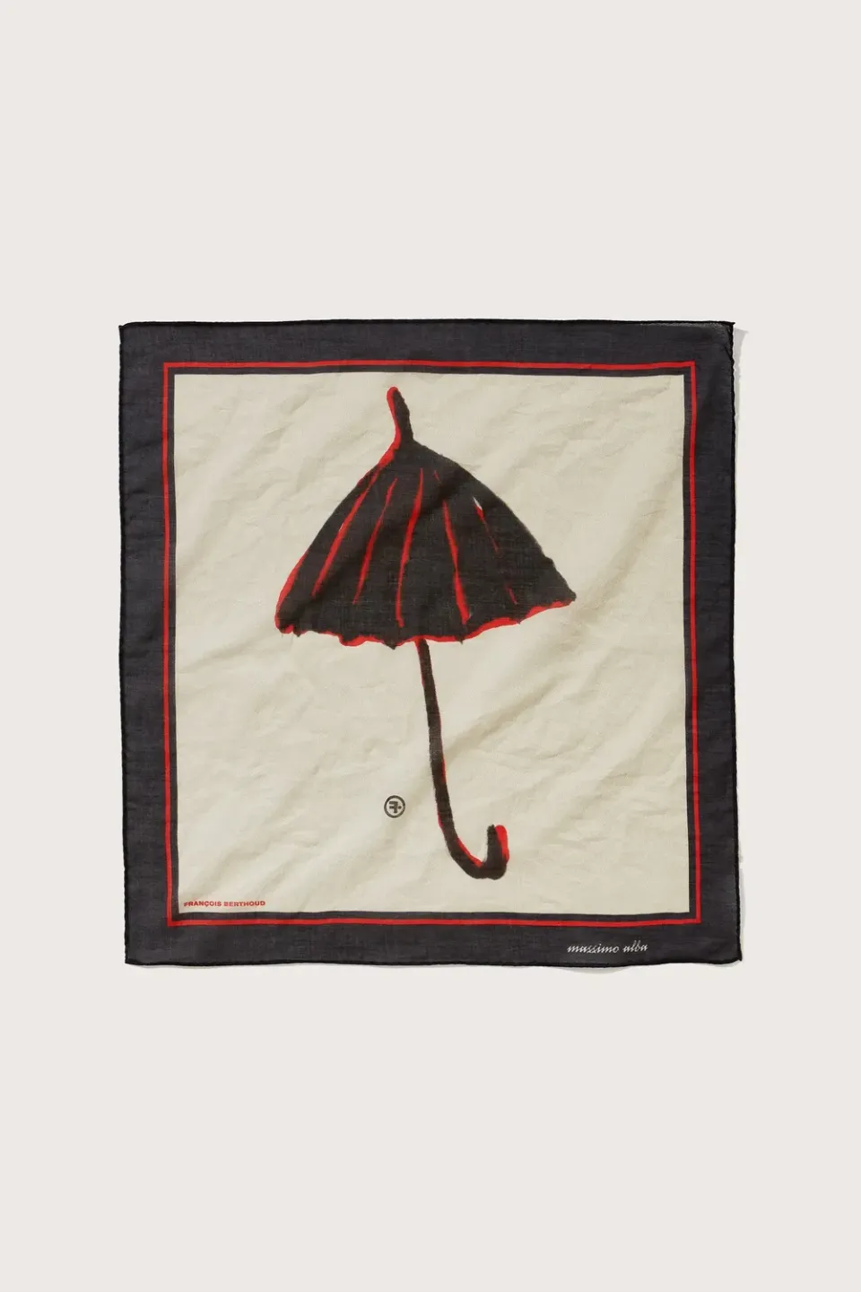 Massimo Alba Hanky1 fazzoletto cotone nero 45x45