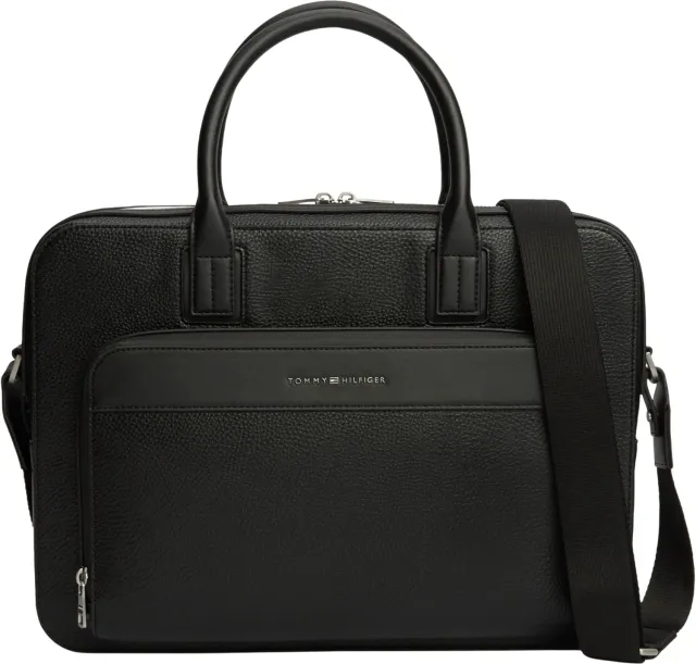 Tommy Hilfiger TH Central Slim AM0AM14730 borsa computer nero