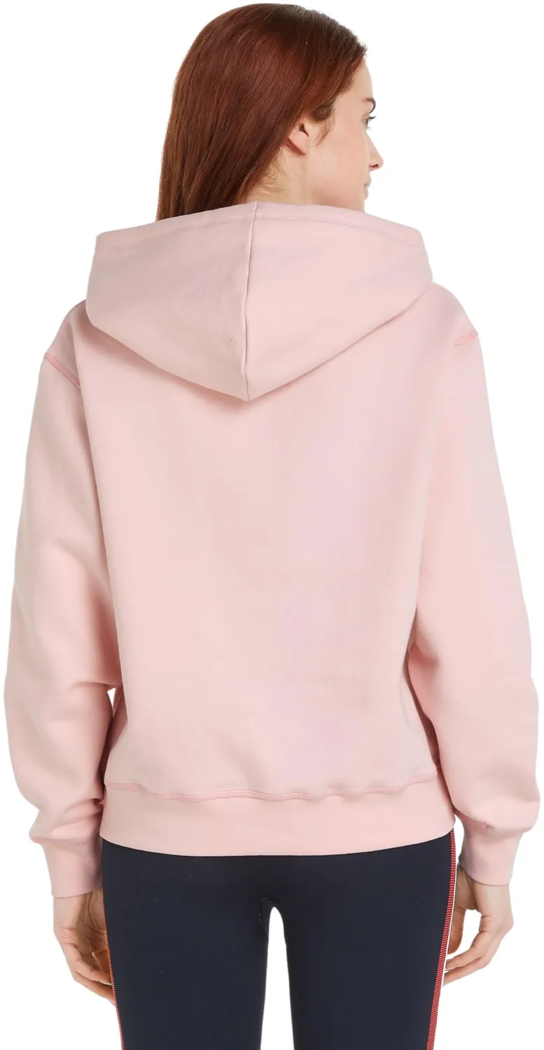 Tommy Hilfiger Flag felpa cappuccio donna cotone blu