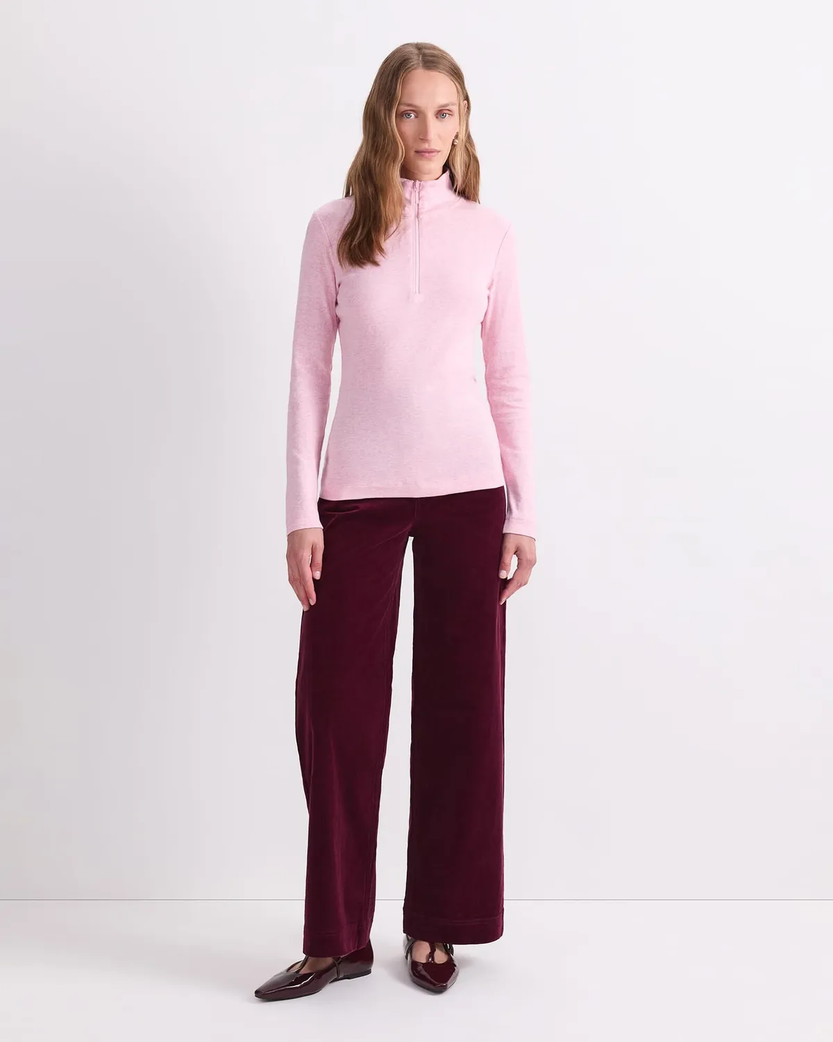 Sportscraft Lucy maglia zip collo alto cammello