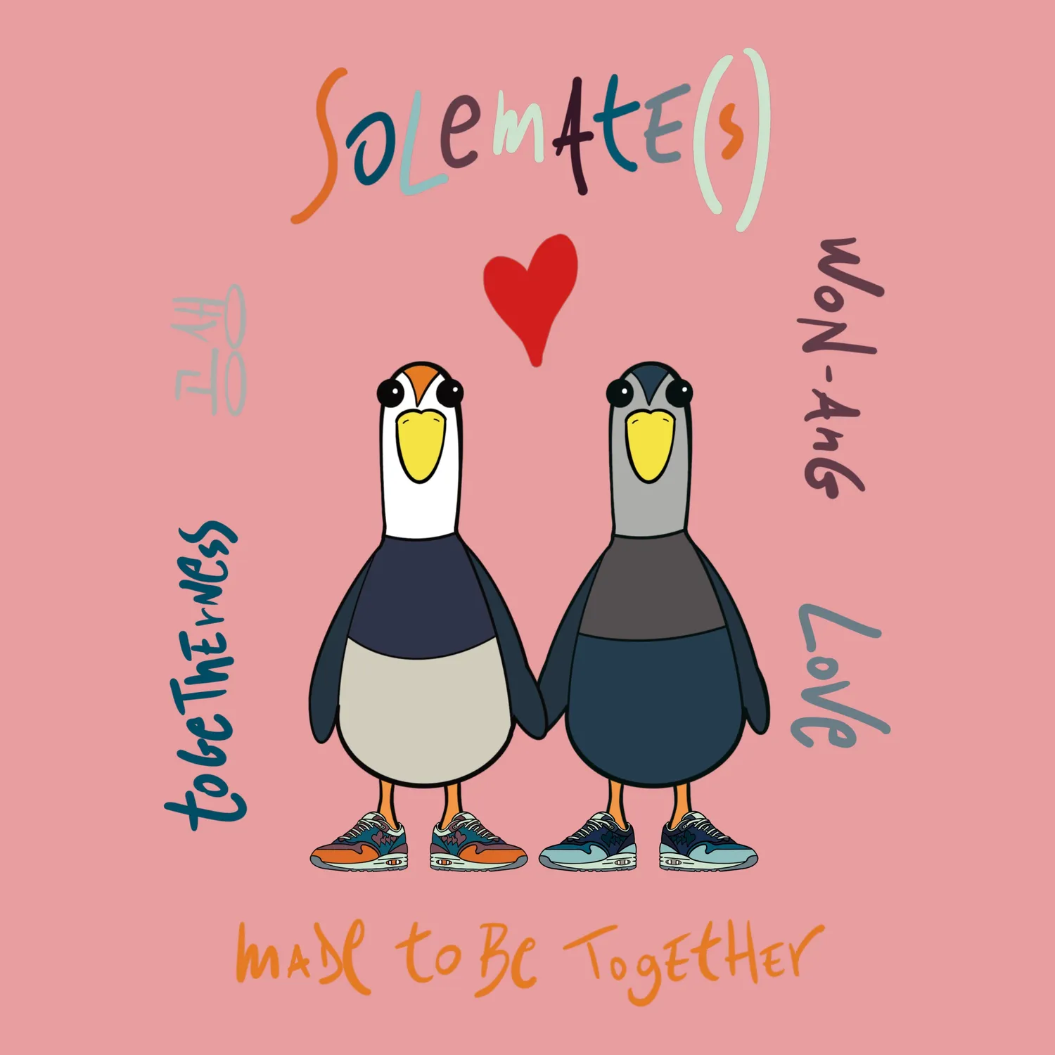 Solemate Better Together maglietta dusty pink cotone bio
