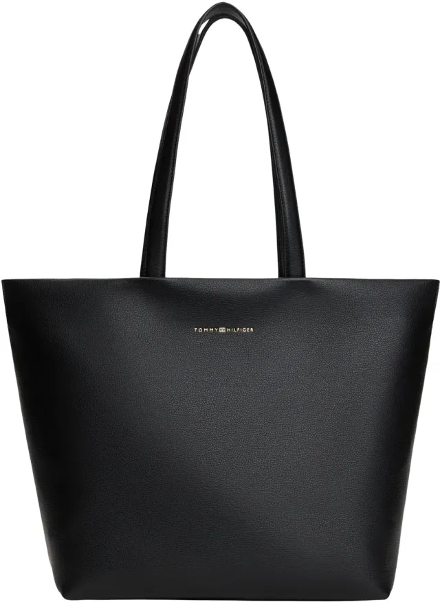 Tommy Hilfiger Logotape Borsa Tote Donna Zip Nero
