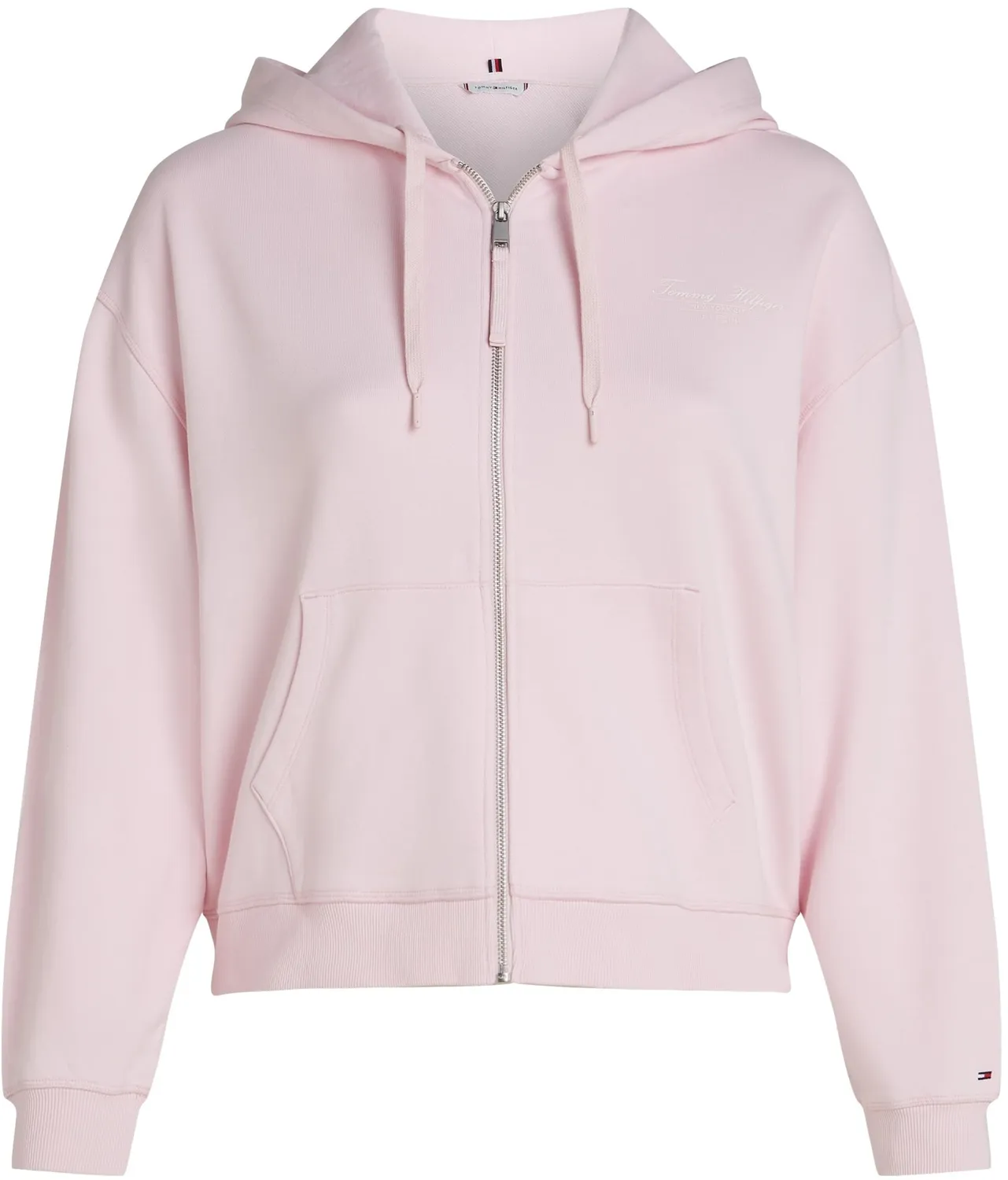 Tommy Hilfiger Script WW0WW46072 felpa zip donna blu