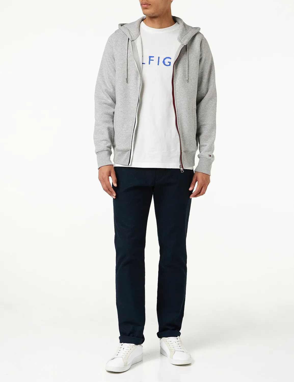Tommy Hilfiger Felpa Cappuccio Zip Uomo Ultra Blue