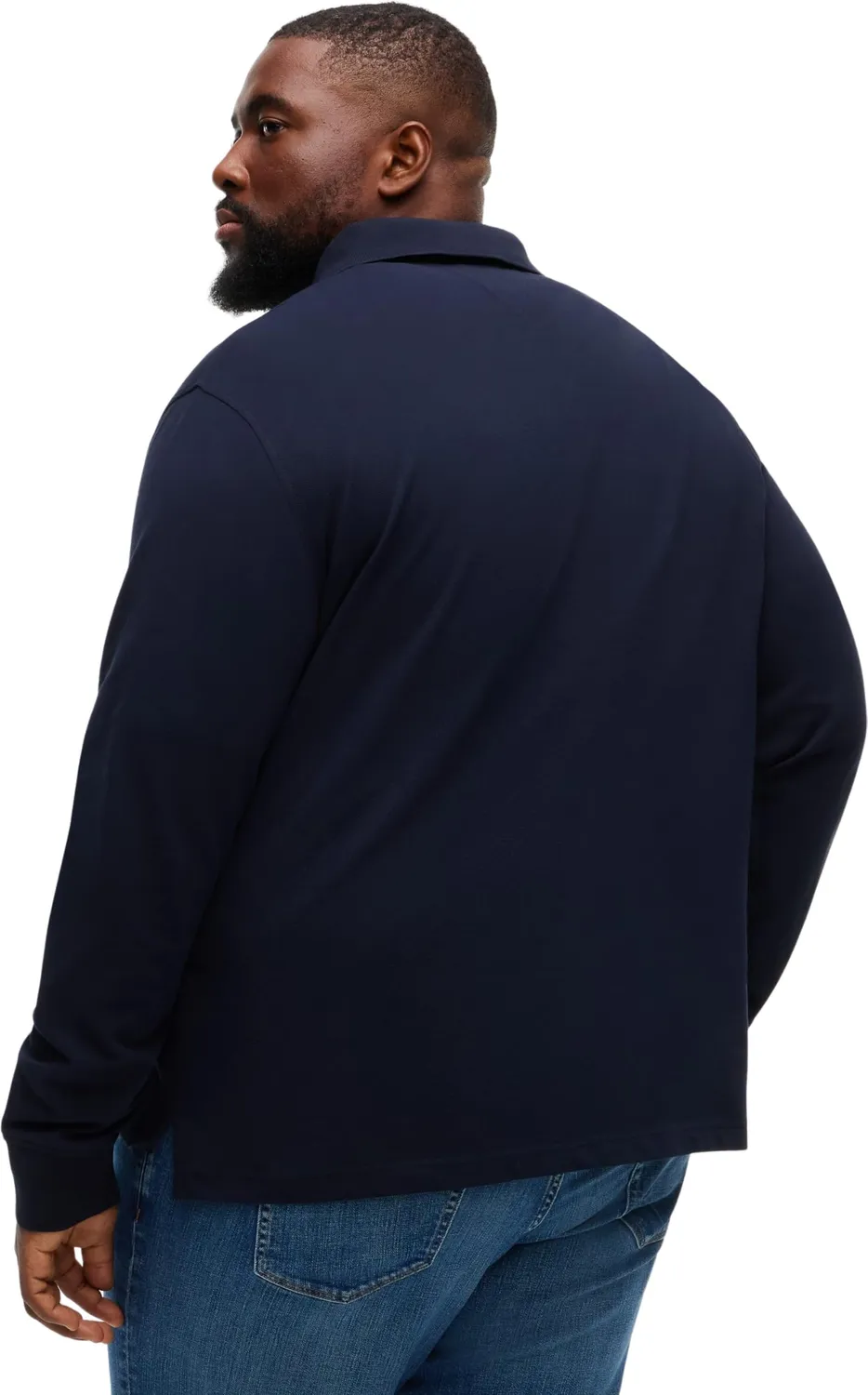 Tommy Hilfiger BT-1985 MW0MW42042 polo manica lunga blu regular