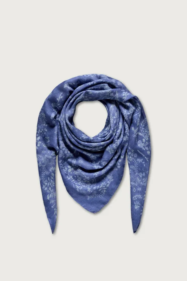 Massimo Alba Stole stola cashmere royal violet 135x135