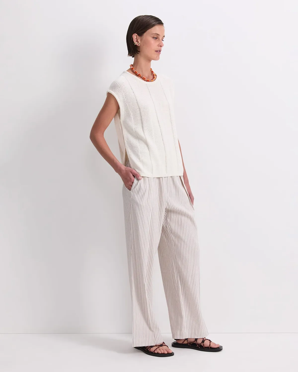 Sportscraft Josie maglione cotone donna spacco relaxed