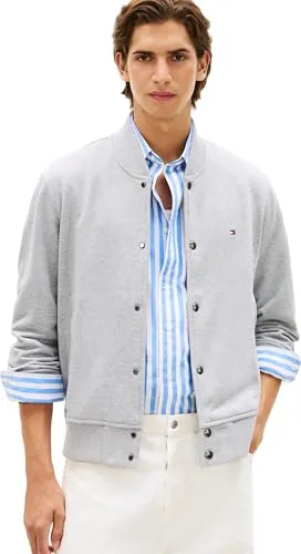 Tommy Hilfiger Essential Terry Bomber MW0MW42470 felpa verde felpata