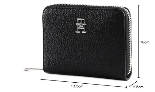 Tommy Hilfiger TH Emblem portafoglio donna nero piccolo