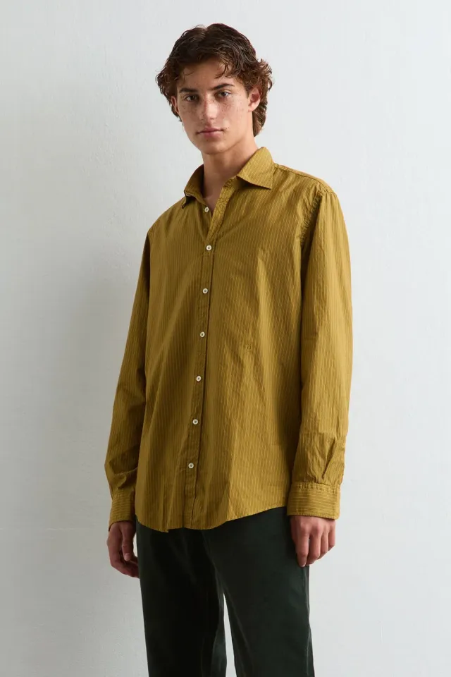 Massimo Alba Genova camicia uomo nugget gold cotone